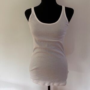 GAP White Essential Cami Tank Top - S Tall